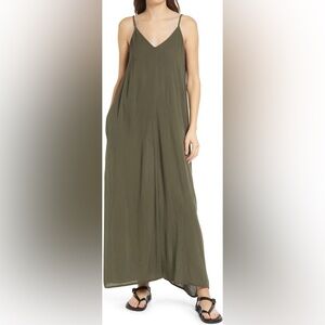 Treasure & Bond Woven Favorite Dress. Olive Green Size MED